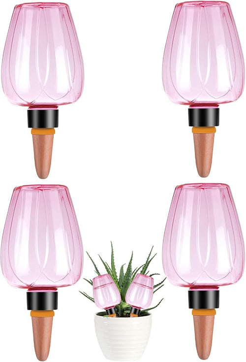 4 Pcs Plant Watering Globes Self Watering Planter Insert Plants Top Fill Water by Unknown