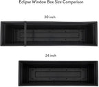 The HC Companies 24" Eclipse Plastic Window Box 7.76"x24"x6.57" in Black Color - Image 5