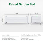 Raised Garden Bed with Wheels, 21 Gallon Self-Watering Outdoor Raised Planter - Image 3