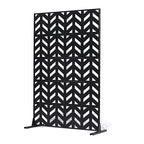 VEVOR Metal Privacy Screen, Outdoor Privacy Screens 5-Panel, Freestanding - Image 11
