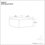 SIMPLIHOME Safford Square Pouf - Image 2