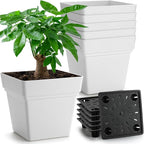 6-Pack 7 Inch Square Planters by RooTrimmer
