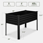 Best Choice Products 48x24x30in Galvanized Raised Garden Bed, Metal Elevated - Image 2