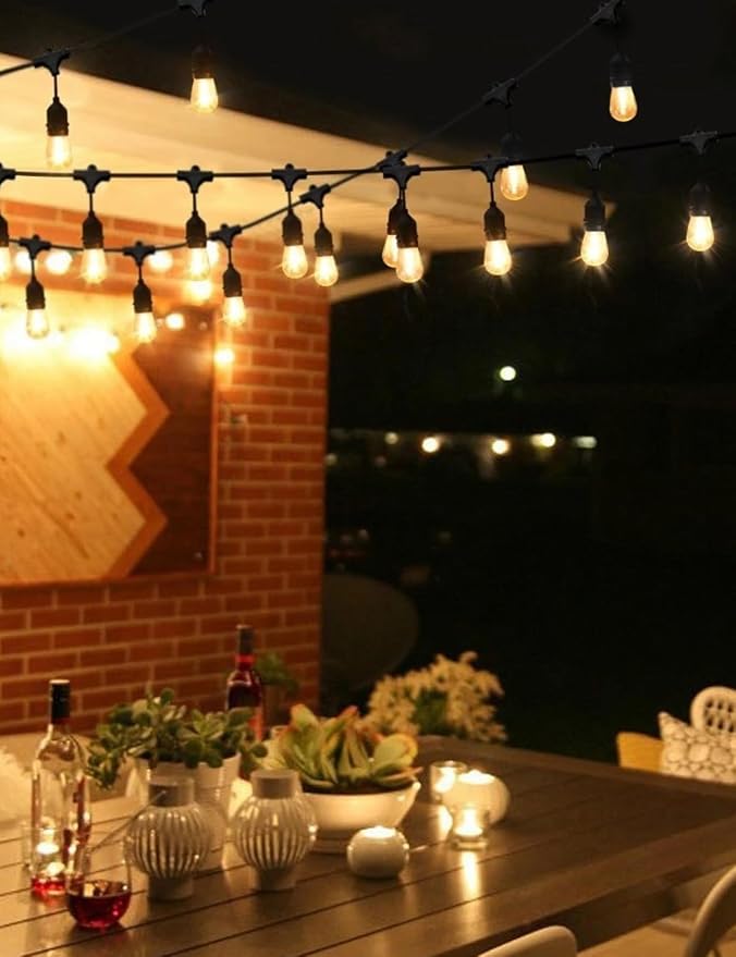 Svater Outdoor String Lights 200 FT, E26 Socket, 1 Watt Dimmable 2700K Warm - Image 6