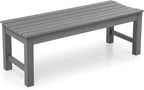 Stoog Outdoor Bench, 2-Person Outdoor Dining Bench, All-Weather HIPS Garden by Stoog