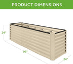 Best Choice Products 8x2x2ft Outdoor Metal Raised Garden Bed, Rectangular Deep - Image 7