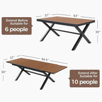 Grand patio 9-Piece Outdoor Dining Set, 8 Leather-Look Wicker Blue Swivel Patio - Image 8