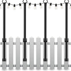 4 Pack String Light Poles, 5 Ft Light Poles by Mutovlin
