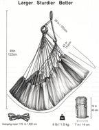 Hammock Chair Large Hammock Swing, 110 x 150cm Load 150kg, Cotton Hammock Chair - Image 2
