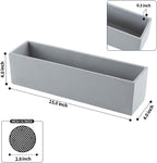 15 Inch Grey Rectangular Cement Planter Concrete Succulent Planter Windowsill - Image 6