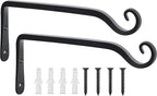 FEED GARDEN Wall Hook Hanging Plant Bracket 10 Inch 2 Pack, Hand-Forged Plant by FEEDGARDEN