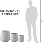 Kante 15.3"+11.6"+8.2" Dia Round Concrete Planter, Large Outdoor Indoor Planter - Image 8