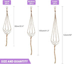 Swpeet 6 Pack 3 Sizes Macrame Hanging Planter Holder Plant Hanger - Image 2