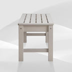 Psilvam Outdoor Bench, Two Person Poly Lumber Porch Bench, Weatherproof Garden - Image 7