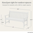 POLYWOOD Vineyard 60" Outdoor Patio Bench - Image 3
