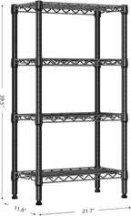 1000 lbs 4 Tier Shelf Metal Storage Shelves Wire Rack Closet Organizers - Image 3