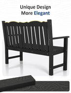 Outdoor Bench Set of 2, Weatherproof Garden Benches - Image 8