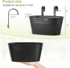 Dahey 10.5 Inch Metal Iron Hanging Flower Pots - Image 2