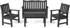 Stoog 4-Piece Patio Furniture Set, All-Weather Outdoor Dining Set, Include 1 by Stoog