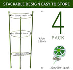 4 Pack Tomato Cage for Garden Plant Support, 18 inches Small Tomato Cages - Image 2