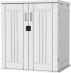 EHHLY Heavy Duty Small Storage Cabinet Outdoor Weatherproof, 14 Cuft Garage - Image 8