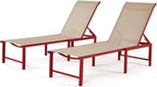 Outdoor Pool Lounge Chairs, Five-Position Recliner Loungers - Image 6