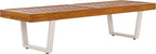 SAFAVIEH Outdoor Patio Furniture Heather Natural Brown Solid Wood & White Legs - Image 10