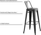 AC Pacific 30” Metal Barstool Set of 2 – Country Rustic Style - Image 5