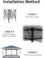 13 X 13FT Pop Up Gazebo, Canopy Tent, Gazebos on Clearance, Patio Folding Canopy - Image 2