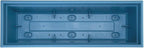 Bloem Dayton 24" Ocean Blue Recycled Plastic Rectangle Window Box Planter - Image 5