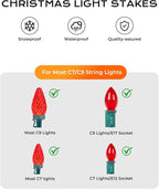 100-Pack Christmas Light Yard Stakes, 5.5 Inch Lighting Stakes - Image 3