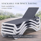 Kozyard Outdoor Chaise Lounge Chair, Full Flat Adjustable Patio Lounger - Image 4