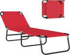 Outsunny Folding Chaise Lounge Pool Chairs, Outdoor Sun Tanning Chairs by Outsunny
