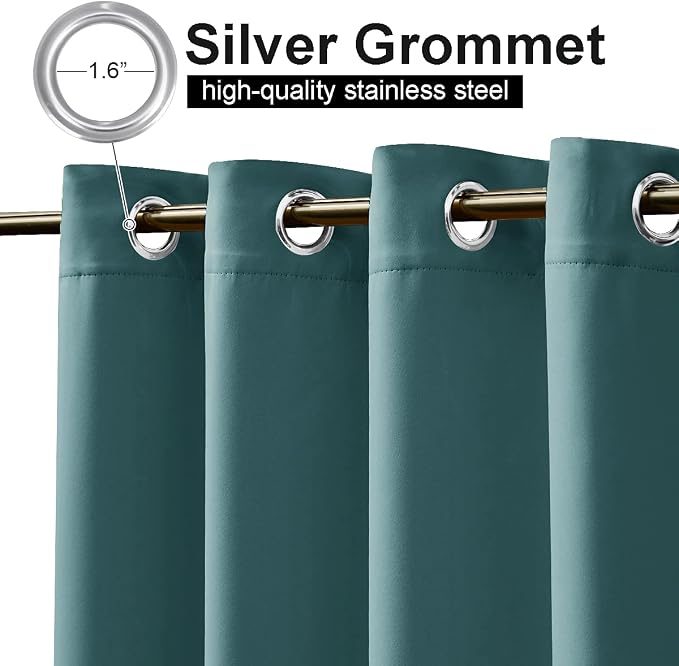 NICETOWN Waterproof Outdoor Patio Curtain W84 x L120, Rustproof Grommet - Image 2