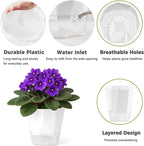 6 Pack Self Watering Plant Pots 6 Inches Self-Watering Planters - Image 3