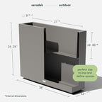 Veradek Block Series Span Plastic Planter - Image 2
