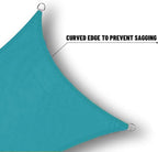SUNNY GUARD Waterproof Sun Shade Sail 9' x 14' Turquoise Blue Rectangle UV - Image 4