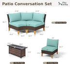 PHI VILLA Half Moon Patio Furniture Set - Image 2