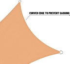 SUNNY GUARD Custom Size 7'x9' Peach Fuzz Sun Shade Sail Rectangle UV Block Shade - Image 7
