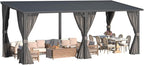 AECOJOY 20'x8' Outdoor Hardtop Metal Gazebo - Image 7