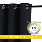 NICETOWN Blackout Curtain for Sliding Glass Door, Grommet Top Thermal Insulated - Image 2