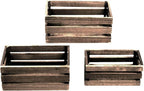 Efavormart Set of 3 Brown Rustic Wooden Nesting Crates - Image 7