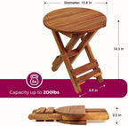 Small Patio Table, Outdoor Folding Side Table, Portable Side Table, Small Side - Image 3