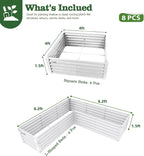 A ANLEOLIFE Set of 8, 18 Inch Tall Antique White Raised Garden Beds Kit - Image 2