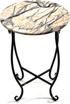 Patio Side Table, Versatile 14" Round Side Table by Aonagi