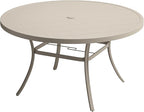 VICLLAX 63" Outdoor Round Patio Table by HOME
