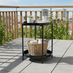 danpinera 2-Tier Round Side Table, Metal End Table - Image 6