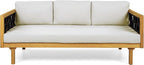Merax Outdoor 3 Seater Daybed, Acacia Wood Patio Day Bed Couch Sofa - Image 5