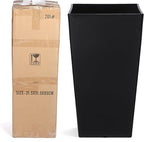 Hushee Set of 4 Tall Outdoor Planters 21 Inch Tall Tapered Square Planter - Image 8