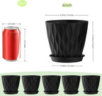 6 Inch Plant Pots, 6 Pack Indoor Flower Pots, Planters - Image 2